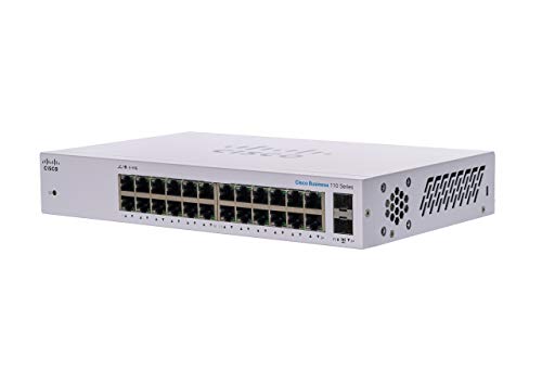 Cisco Business CBS110-24T-D Unmanaged Switch | 24﻿ GE-Ports | 2﻿ x﻿﻿ 1G-SFP Shared | Begrenzter Lebenszeitschutz (CBS110-24T-D) von Cisco