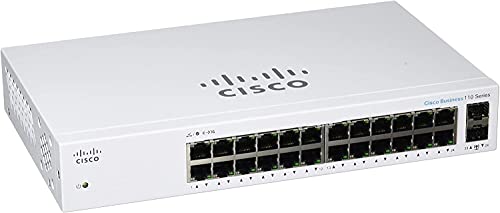 Cisco Business CBS110-24T Unverwalteter Switch | 24 Port GE | 2x1G SFP geteilt | begrenzter lebenslanger Schutz (CBS110-24T-NA) von Cisco