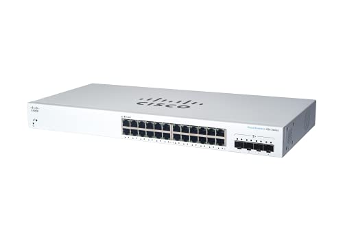 Cisco Business CBS220-24T-4X Smart Switch | 24 GE-Ports | 4x10G SFP+ | 3 Jahre eingeschränkte Hardwaregarantie (CBS220-24T-4X-EU) von Cisco
