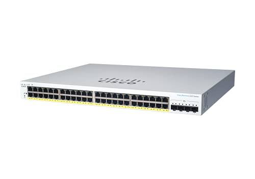 Cisco Business CBS220-48P-4G Smart Switch | 48 GE-Ports | PoE | 4x1G SFP | 3 Jahre eingeschränkte Hardwaregarantie (CBS220-48P-4G-EU) von Cisco
