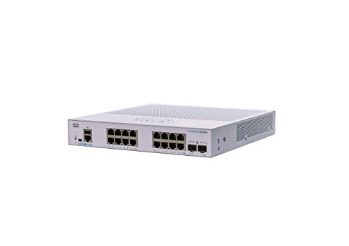 Cisco Business CBS250-16T-2G Smart Switch | 16 GE-Ports | 2 x 1G-SFP | Begrenzter Lebenszeitschutz (CBS250-16T-2G) von Cisco