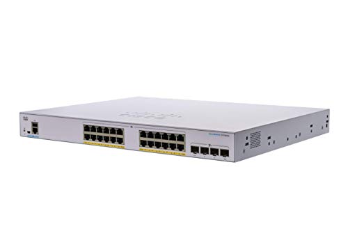 Cisco Business CBS250-24FP-4X Smart Switch | 24-Port GE | Full PoE | 4 x 10G-SFP+ | Begrenzter Lebenszeitschutz (CBS250-24FP-4X) von Cisco