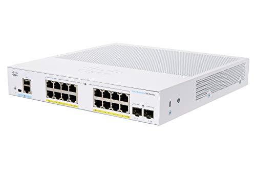 Cisco Business CBS350-16P-2G Managed Switch | 16 GE-Ports | PoE | 2 x 1G-SFP | Begrenzter Lebenszeitschutz (CBS350-16P-2G) von Cisco
