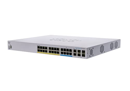 Cisco Business CBS350-24NGP-4X Managed Switch | 8 5GE-Ports | 16 GE-Ports | PoE | 2x10G-Combo | 2x10G-SFP+ | Eingeschränkte Lebenszeitgarantie für Hardware (CBS350-24NGP-4X-EU) von Cisco