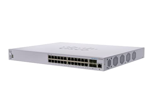 Cisco Business CBS350-24XS Managed Switch | 24 10G-SFP+-Ports | 4x10GE gemeinsam genutzt | Eingeschränkte Lebenszeitgarantie für Hardware (CBS350-24XS-EU) von Cisco