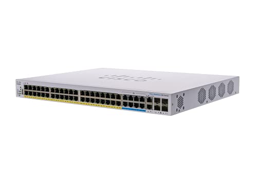 Cisco Business CBS350-48NGP-4X Managed Switch | 8 5GE-Ports | 40 GE-Ports | PoE | 2x10G-Combo | 2x10G-SFP+ | Eingeschränkte Lebenszeitgarantie für Hardware (CBS350-48NGP-4X-EU) von Cisco
