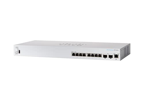 Cisco Business CBS350-8XT Managed Switch | 8 10GE-Ports | 2x10G-SFP+ gemeinsam genutzt | Eingeschränkte Lebenszeitgarantie für Hardware (CBS350-8XT-EU) von Cisco