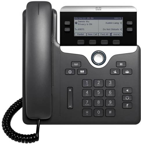 Cisco CP-7821-3PCC-K9= Systemtelefon,VoIP LC-Display Schwarz, Silber von Cisco