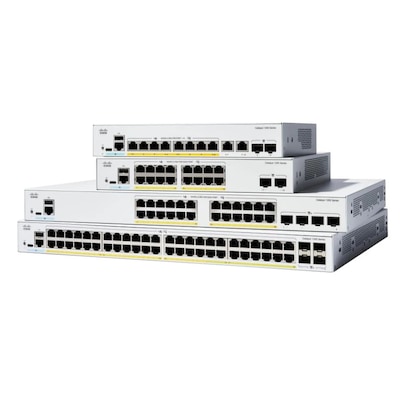Cisco Catalyst 1200-24P-4G 28-Port Switch, PoE+ (195W) Rack 1HE von Cisco