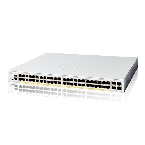 Cisco Catalyst 1200-48P-4G-Smart-Switch, 48-Port-GE, PoE, 4 x 1-GE-SFP, eingeschränkter Lebenszeitschutz (C1200-48P-4G) von Cisco