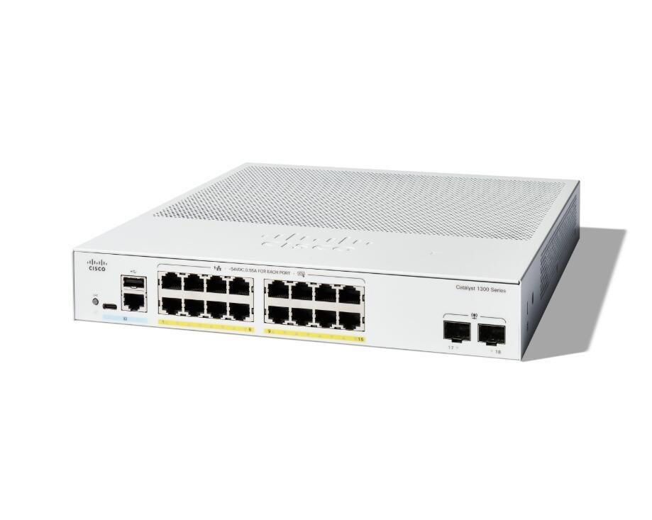 Cisco Catalyst 1300-16P-2G Switch 16x 1GbE + 2x 1GbE SFP L3 managed Cisco Catalyst 1300-16P-2G Switch 16x 1GbE + 2x 1GbE SFP L3 managed von Cisco