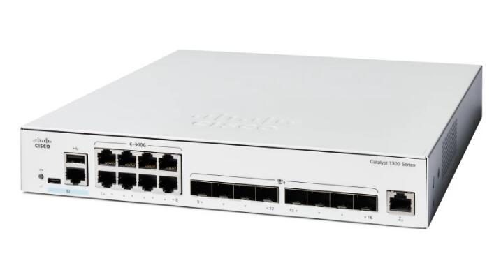 Cisco Catalyst 1300-16XTS Switch 8x 10GbE + 10x 10GbE SFP L3 managed von Cisco