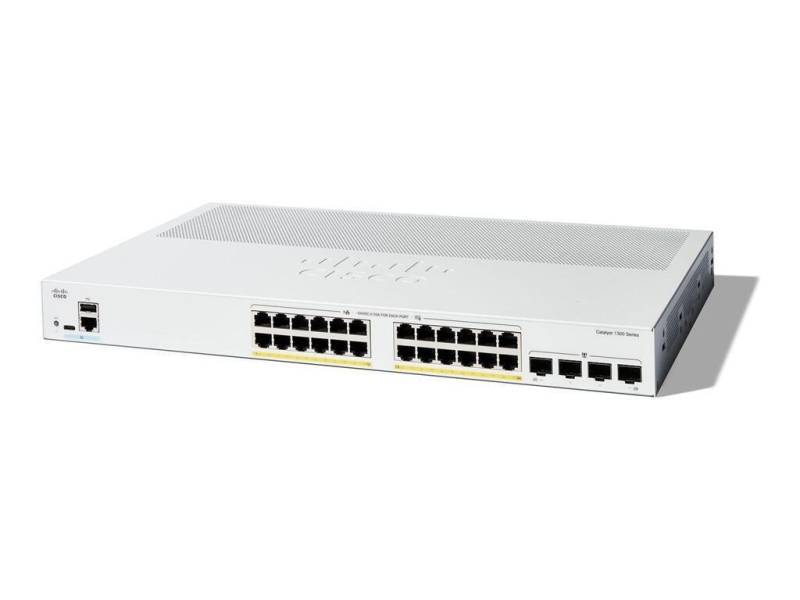 Cisco Catalyst 1300-24P-4G Switch L3 managed 24x 1GbE (PoE+) + 4x 10GbE SFP+ von Cisco