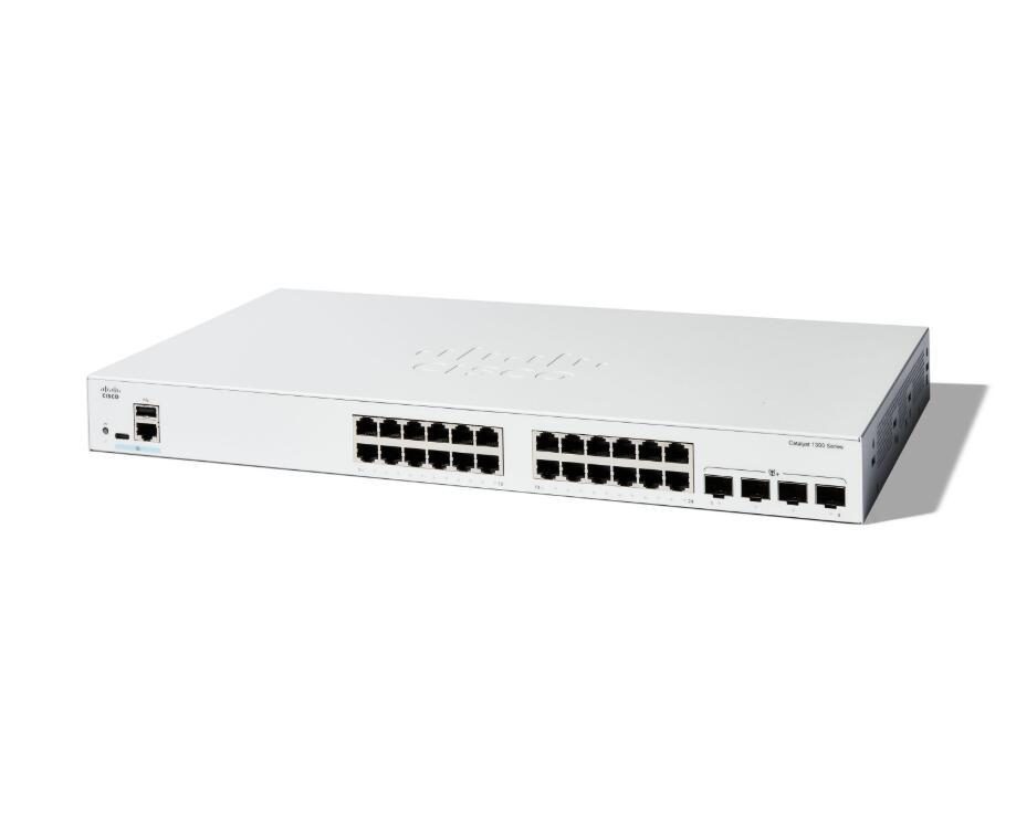 Cisco Catalyst 1300-24T-4X Switch 24x 1GbE + 4x 10GbE SFP+ L3 managed Cisco Catalyst 1300-24T-4X Switch 24x 1GbE + 4x 10GbE SFP+ L3 managed von Cisco