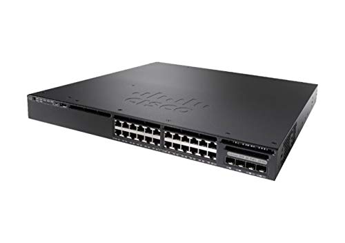 Cisco Catalyst 3650-8X24PD-L Netzwerk-Switch, 24 Gigabit Ethernet (GbE)-Ports, 2 10G- und 2 1G-Uplinks, 715-W-AC-Netzteil, 1 HE, erweiterte eingeschränkte Lebenszeitgarantie (WS-C3650-8X24PD-L) von Cisco