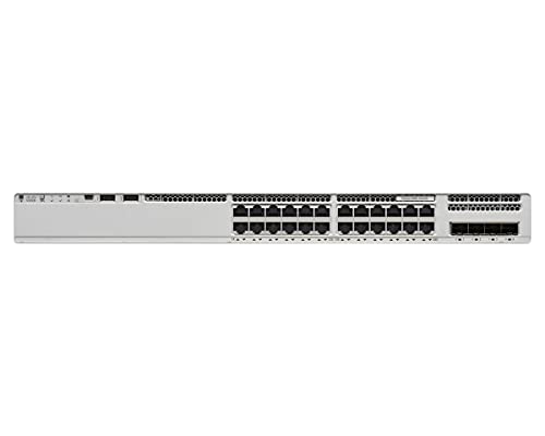 Cisco Catalyst 9200 C9200L-24P-4X Layer 3 Switch – 24 x Gigabit Ethernet Netzwerk, 4 x 10 Gigabit Ethernet Uplink – verwaltbar – Twisted Pair – Glasfaser – modulares Design – 3 Schichten unterstützt von Cisco