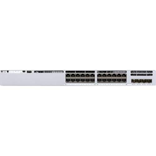 Cisco Catalyst 9300L Network Essentials Switch, C3, gemanagt, 24 x 10/100/1000 (PoE+) + 4 x Gigabit SFP (montierbare Verbindung), Rackmontage, PoE+ (505 W) von Cisco