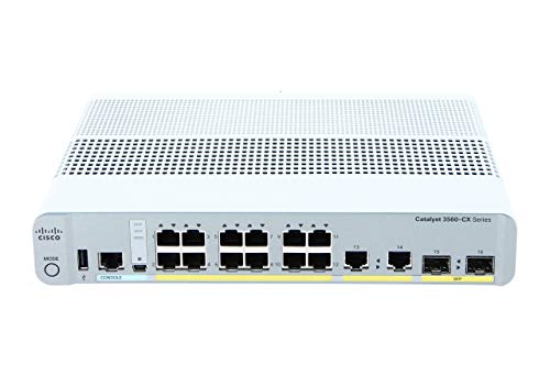 Cisco Catalyst WS-C3560CX-12TC-S gemanaged L3 Gigabit Ethernet (10/100/1000) Grau - Weiß Netzwerk-Switch, WS-C3560CX-12TC-S von Cisco