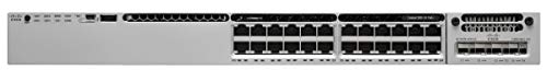 Cisco Catalyst ws-c3850–24P MPN: c1-ws3850–24P/K9 24 Port Poe IP überschaubare Ethernet Switch mit Dual AC 715 W und 10 g Erweiterungsmodul (c3850-nm-2–10 g), rahmenmontierbar (Generalüberholt) von Cisco