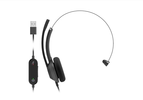 Cisco Headset 321 USB, kabelgebundener Single-On-Ear-Kopfhörer, Webex Controller mit USB-A, Carbon Black, Zwei Jahre Garantie mit beschränkter Haftung (HS-W-321-C-USB) von Cisco