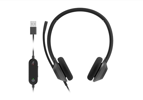 Cisco Headset 322 USB, kabelgebundener Dual-On-Ear-Kopfhörer, Webex Controller mit USB-A, Carbon Black, Zwei Jahre Garantie mit beschränkter Haftung (HS-W-322-C-USB) von Cisco