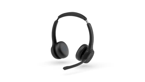 Cisco Headset 722, Wireless-Dual-On-Ear-Bluetooth-Headset mit Webex Taste, USB-A-HD-Bluetooth-Adapter, Softcase, Carbon Black, EIN Jahr Garantie mit beschränkter Haftung (HS-WL-722-BUNA-C) von Cisco