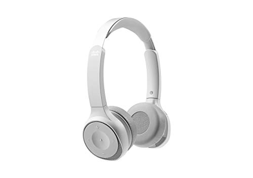 Cisco Headset 730, Wireless-Dual-On-Ear-Bluetooth-Headset mit Etui, USB-A-HD-Bluetooth-Adapter, USB-A- und 3,5-mm-Kabel, Platinum, 1 Jahr Garantie mit beschränkter Haftung (HS-WL-730-BUNA-P) von Cisco