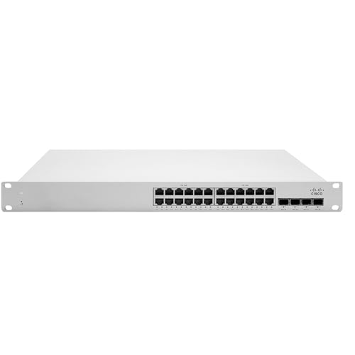 Cisco Meraki Cloud Managed MS350-24X Switch C3 Managed 24x10/100/1000 (UPOE) + 4X SFP+ 10GB (UPOE) Desktop-PC, Rack montierbar, UPOE (740W) von Cisco