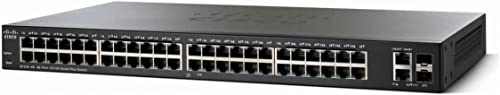 Cisco SF220-48 Smart Switch mit 48 10/100-Fast-Ethernet-Ports plus 2 Gigabit-Ethernet-Uplinks (GbE), eingeschränkter lebenslanger Schutz (SF220-48-K9-EU) von Cisco