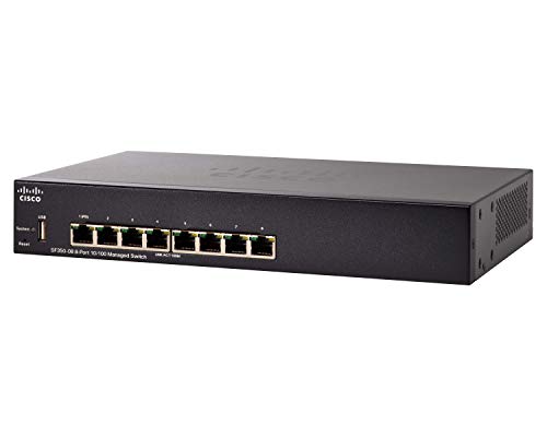 Cisco SF350-08 Managed Switch | 8 10/100 Anschlüsse | begrenzter lebenslanger Schutz (SF350-08-K9-UK) von Cisco