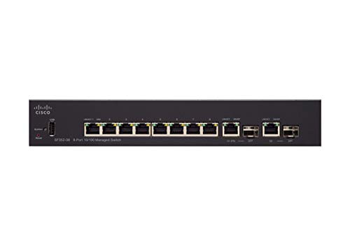 Cisco SF352-08MP 10/100-Max-PoE-Managed Switch mit 8 Ports (SF352-08MP-K9-EU) von Cisco