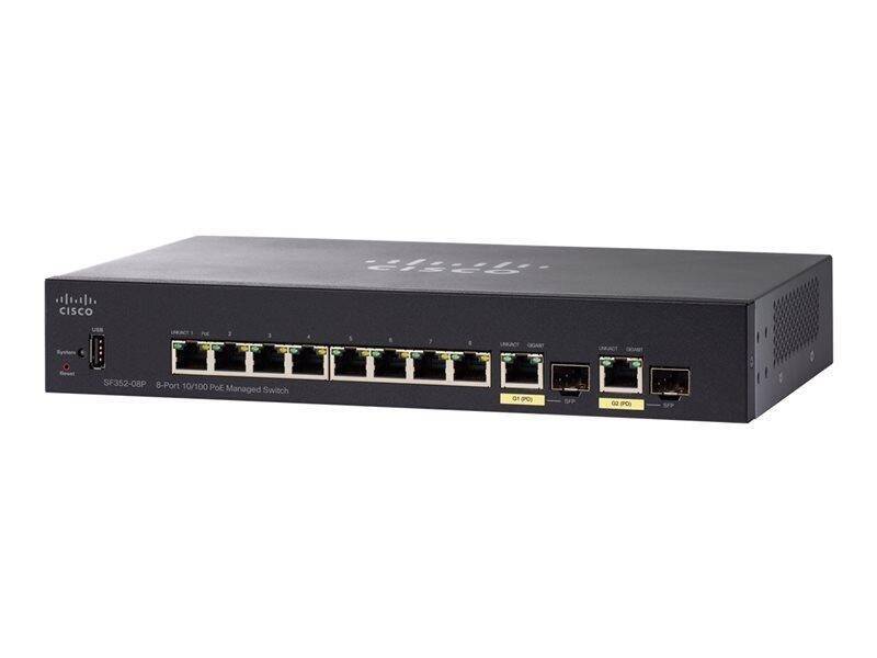 Cisco SF352-08P 8-Port 10/100 POE Managed Switch SF352-08P-K9-EU von Cisco