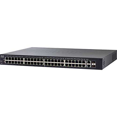 Cisco SG250X-48 Smart Switch mit 48 Gigabit-Ethernet-Ports plus 4 10-Gigabit-Ethernet-Combo-SFP+-Ports, eingeschränkter lebenslanger Schutz (SG250X-48-K9-EU) von Cisco
