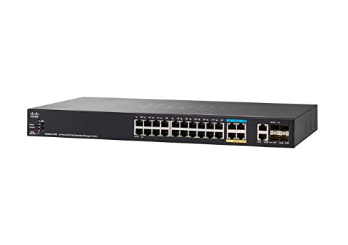 Cisco SG350X-24PD-K9-UK SG350X-24PD 24-Port 2.5G PoE stapelbarer Managed Switch von Cisco