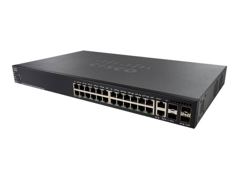 Cisco SG550X-24P 24-Port Gigabit PoE Stackable Managed Switch SG550X-24-K9-EU von Cisco