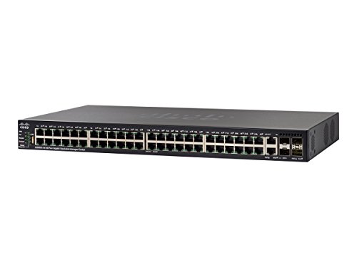 Cisco SG550X-48 Stackable Managed Switch mit 48 Gigabit-Ethernet-Ports (GbE), 2 x 10G Combo, 2 SFP+, dynamisches L3-Routing, eingeschränkter lebenslanger Schutz (SG550X-48-K9-EU) von Cisco