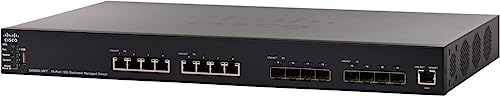 Cisco SX550X-16FT Stackable Managed Switch mit 16 x 10-Gigabit-Ports, 8 x 10GBase-T-Ports plus 8 SFP+-Steckplätze, dynamisches L3-Routing, eingeschränkter lebenslanger Schutz (SX550X-16FT-K9-EU) von Cisco