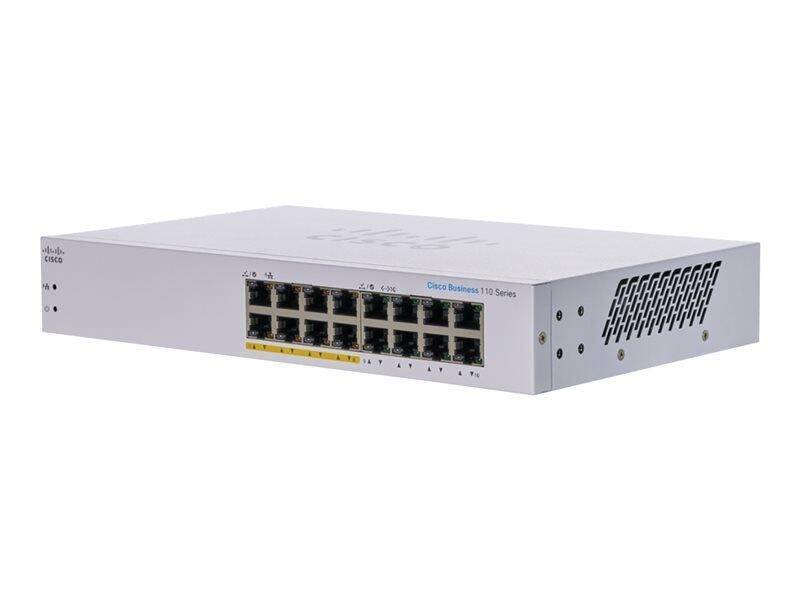 Cisco Switch Business 110-Series 16-Port 1GbE 64W PoE unmanaged von Cisco