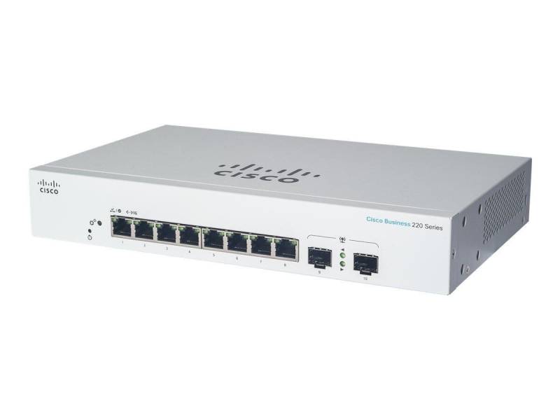 Cisco Switch Business 220-Series 10-Port 1GbE 130W PoE smart managed von Cisco