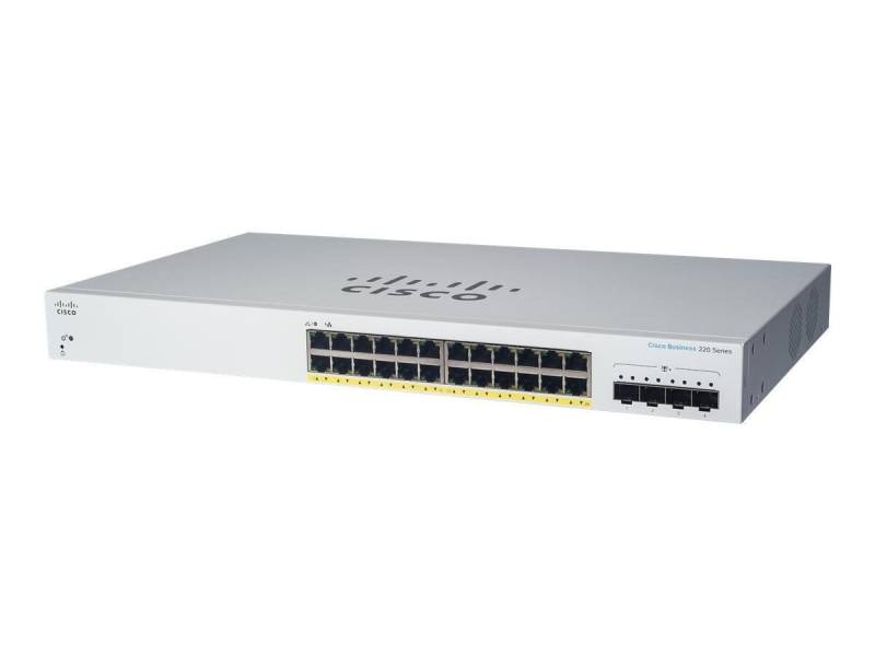 Cisco Switch Business 220-Series 28-Port 1GbE 382W PoE smart managed von Cisco