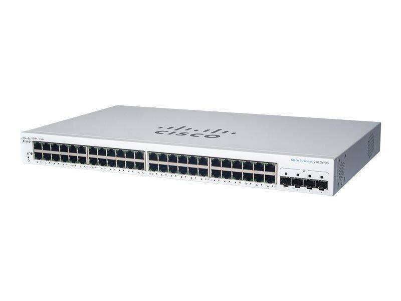 Cisco Switch Business 220-Series 52-Port 1/10GbE 382W PoE smart managed von Cisco