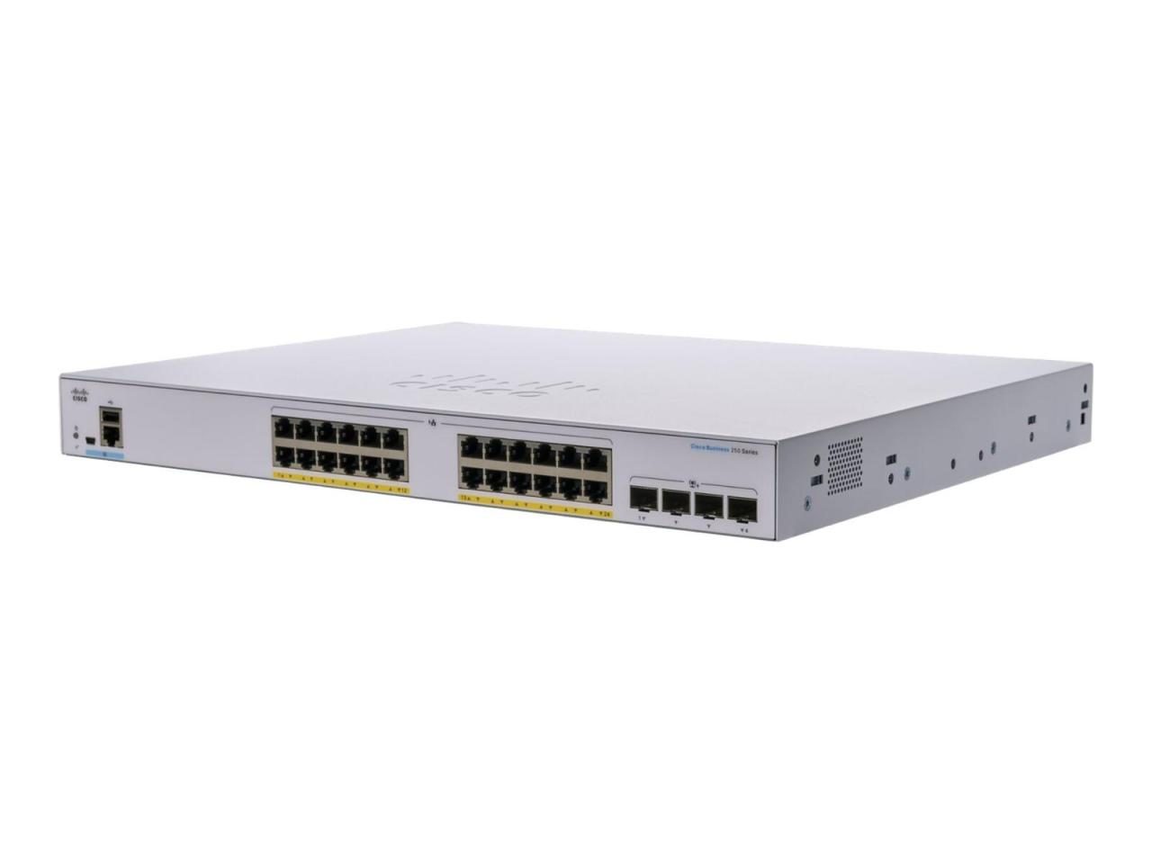 Cisco Switch Business 250-Series 28-Port 1/10GbE 370W PoE smart managed Cisco Switch Business 250-Series 28-Port 1/10GbE 370W PoE smart managed von Cisco