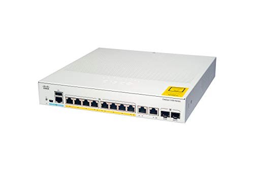 Cisco Systems Catalyst 1000-8T-2G-L Netzwerk-Switch, 8 Gigabit Ethernet (GbE)-Ports, 2X 1G-SFP/RJ-45-Kombi-Ports, lüfterloser Betrieb, erweiterte eingeschränkte Lebenszeitgarantie (C1000-8T-2G-L) grau von Cisco