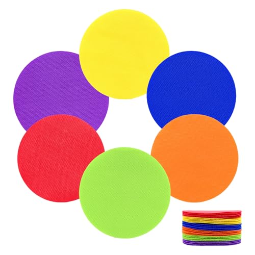 Cisolen 30 Stück Teppich-Punkte für Klassenzimmer, Teppich Spot Marker Bunt Rutschfeste Teppich Marker Teppich Markierung für Klassenzimmer Sitz-Marker Sporttraining Aktivitäten Spiele von Cisolen