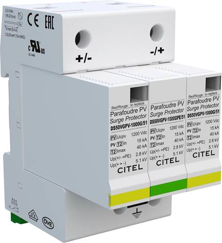 Citel 481311 DS50VGPVS-1000G/51 Überspannungsschutz-Modul Überspannungsschutz für: Verteilerschra von Citel