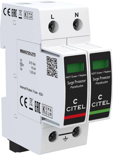 Citel 821410242 DACF25S-11-275 Kombiableiter Überspannungsschutz für: Verteilerschrank 25 kA 1St. Citel 821410242 DACF25S-11-275 Kombiableiter Überspannungsschutz für: Verteilerschrank 25 kA 1St. von Citel