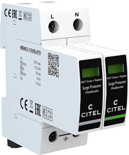 Citel 821730242 DAC1-13VGS-11-275 Kombiableiter Überspannungsschutz für: Verteilerschrank 25 kA 1St. Citel 821730242 DAC1-13VGS-11-275 Kombiableiter Überspannungsschutz für: Verteilerschrank 25 kA 1St. von Citel