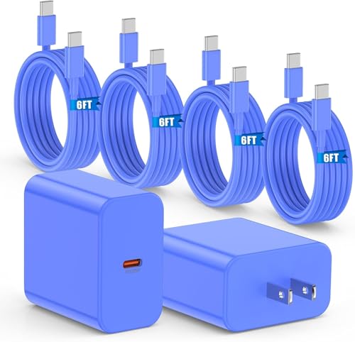 40W Schnellladegerät für iPhone 16, 15 Pro Max Schnellladung, 2 Stück USB C Ladeblock mit 4 Stück USB C auf USB-C Ladekabel für iPhone 16 15 Plus/16 von Citelect