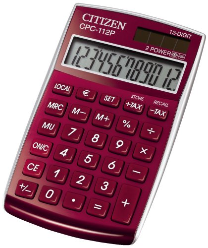 Citizen CPC112RDWB Taschenrechner, rot von Citizen