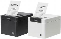 Citizen CT-E301 - Belegdrucker - zweifarbig (monochrom) - Thermodirekt - Rolle (7,95 cm), Rolle (5,75 cm) - 203 dpi - bis zu 250 mm/Sek. - USB 2.0, LAN, RS232 - Cutter - Schwarz (CTE301X3EBX) von Citizen